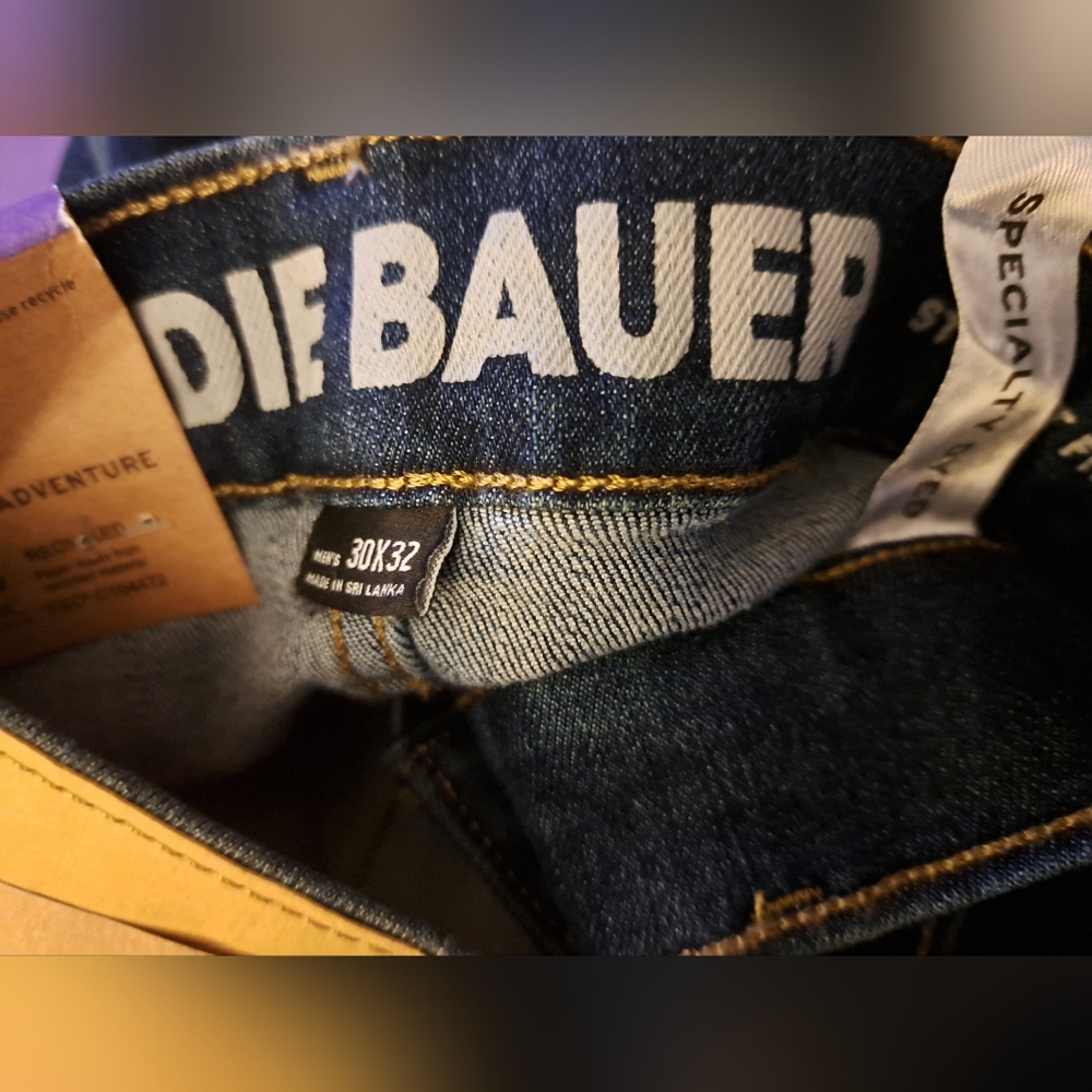 EDDIE BAUER Men's Straight Fit  Jeans - DARK BLUE 3 Sizes BRAND NEW - Picture 3 of 5